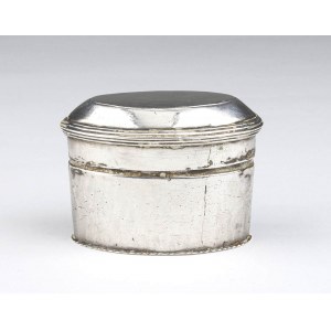 Silver oval box - Burma, 19th century