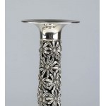 Pair of Italian sterling silver candlesticks - 20th century, mark of RASPINI GIOVANNI