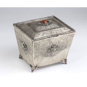 Italian silver coffer - mid-19th century
