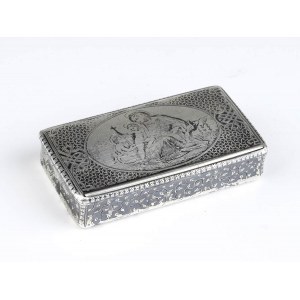 Silver and niello snuff box - 19th century