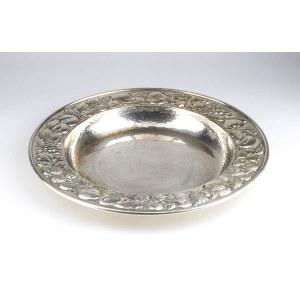 Italian silver basin - Florence, mark of BRAGANTI