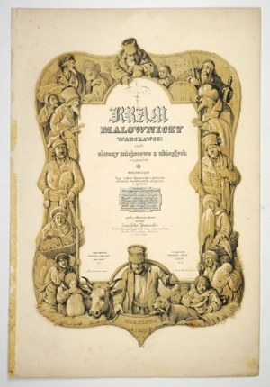 PIWARSKI Jan Feliks (1794-1859) - Kram malowniczy warszawski czyli obrazy miejscowe z ubiegłych czasów. [Frontispis].