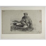 GROTT Theodore (1884-1972) - A peasant sitting in a field.