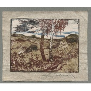 JAKUBOWSKI Stanislaw (1885-1964) - Study of trees - birch trees.