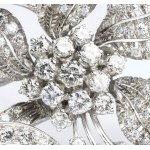 IACOANGELI: large floral diamond platinum brooch
