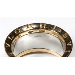 BULGARI: gold steel band ring