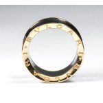 BULGARI: gold steel band ring