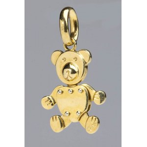 POMELLATO: yellow gold articulated teddy bear pendant