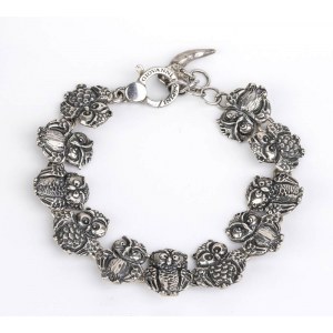 GIOVANNI RASPINI: sterling silver bracelet with small owl motif