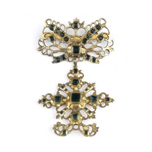 Silver cross pendant - Sicily, 18th century