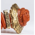 Mediterranean coral gold bracelet - late 19th century
