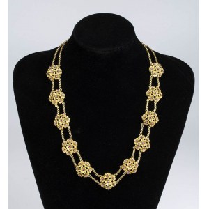 Rubbies gold necklace