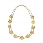 Rubbies gold necklace
