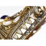 Enamel Chinese Dragon gold brooch