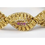 Rubies gold bracelet - 1960s
