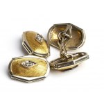 Diamonds gold cufflinks