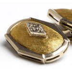 Diamonds gold cufflinks