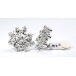 Diamond gold flower ring and earrings