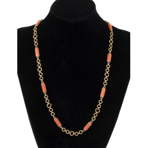Cerasuolo coral gold necklace
