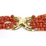 Mediterranean coral gold necklace