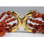 Mediterranean coral gold necklace