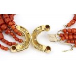 Mediterranean coral gold necklace