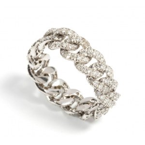 Diamonds gold grumette link ring