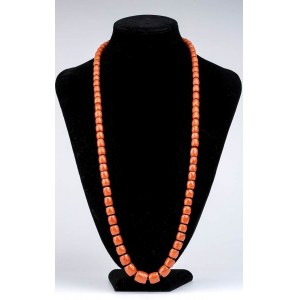 Mediterranean coral gold necklace