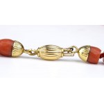 Mediterranean coral gold necklace