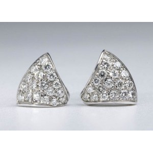 Diamonds gold heart earrings