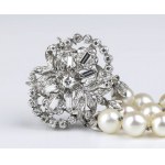 Diamonds and pearls gold bracelet