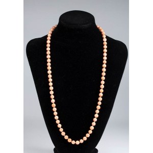 Pink coral gold necklace