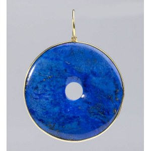 Lapis gold pendant