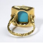 Turquoise paste gold ring