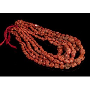 5 mushi coral beads loose strands