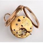 THOMAS CARR: English Victorian 18k gold pocket watch, chronograph 1/5 centre seconds - London 1879