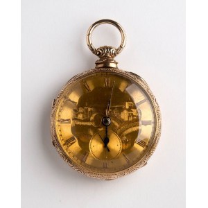 JOSEPH JOHNSON; English Georgian 18k gold verge fusee pocket watch - Liverpool 1820-1830