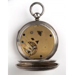 English Victorian sterling silver pocket watch, chronograph 1/5 centre seconds - Chester 1882