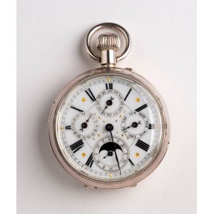 Moonphase calendar pocket watch, Swiss ca. 1900