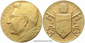 VATICAN CITY. Giovanni Paolo I (August 26 - September 28 1978). Triptych of medals