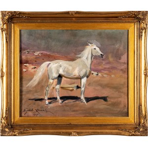 Wojciech Kossak (1856 - 1942), Studie eines Pferdes nach der Natur, 1927