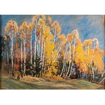 Togo Kazimierz Fałat (1904 - 1981), Autumn landscape with birches