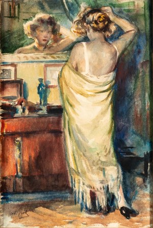 Theodore Grott (1884 - 1972), Before the mirror