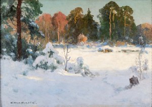Wiktor Korecki (1890 - 1980), Zimowy pejzaż leśny