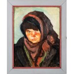 Zdzisław Przebindowski (1902 - 1986), Zabudowa - portret dziewczynki - praca dwustronna