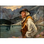 Stanisław Górski (1887 - 1955), horal u jezera Morskie Oko