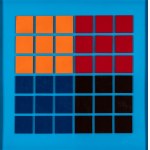 Gerard Jürgen Blum-Kwiatkowski (1930 - 2015), Composition of squares on a blue background