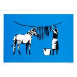 NIE BANKSY, Banksy. Zebra Wash Blue, 2019