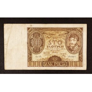 Polska, II Rzeczpospolita, 100 ZŁOTYCH, 2.06.1932, seria AB.