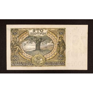 Polska, II Rzeczpospolita, 100 ZŁOTYCH, 2.06.1932, seria AY, pionowe kreski w znaku wodnym.